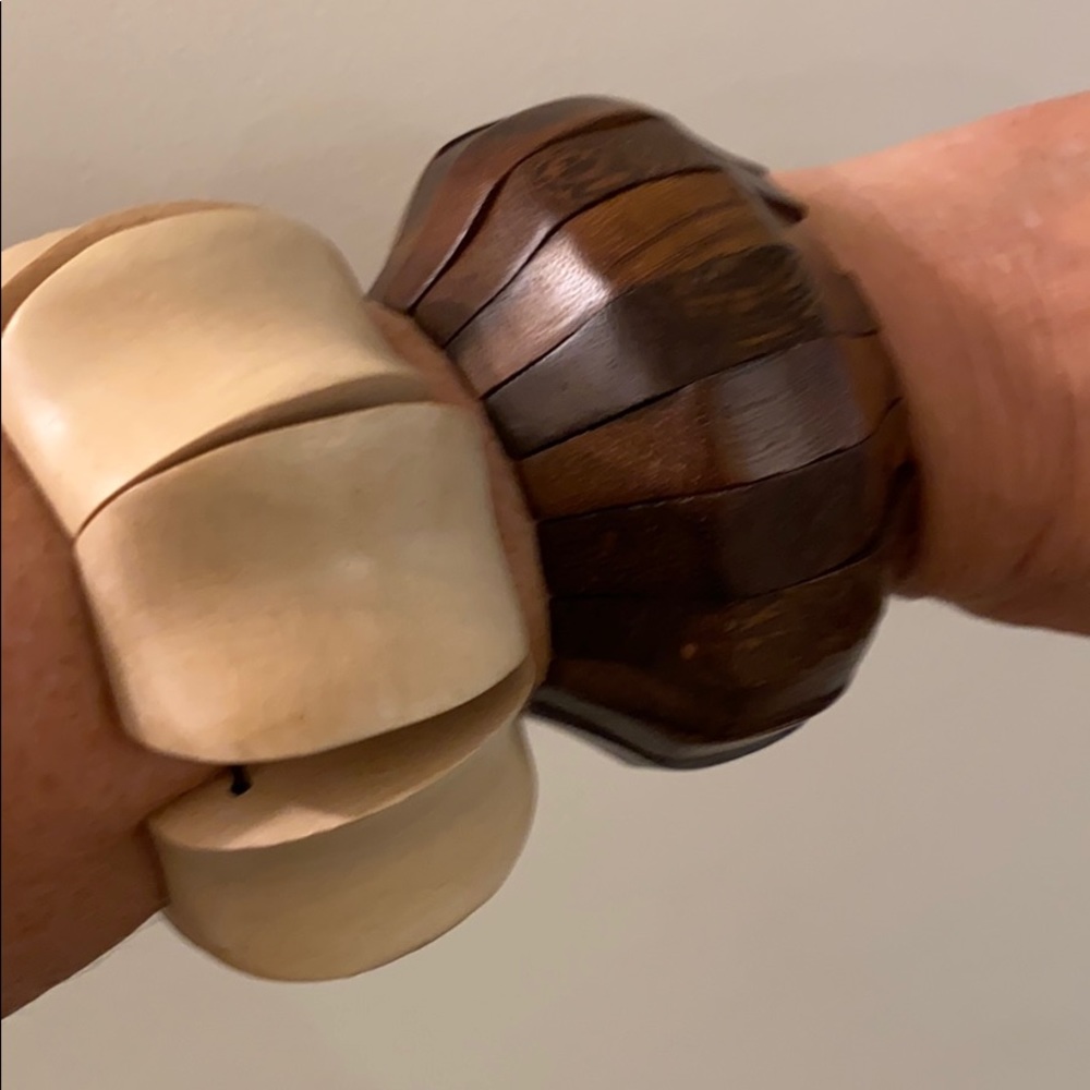 Wooden cuff bracelets